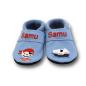 Preview: Krabbelschuhe Pirat & Schiff hellblau